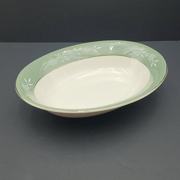 Syracuse China Candlelight Oval Vegetable Bowl Syracuse Floral 10" Serving Bowl - Picture 5 of 9